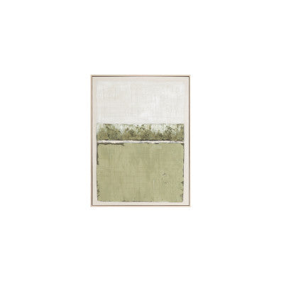 Mareya Olive Green & Cream Wall Art 80cm