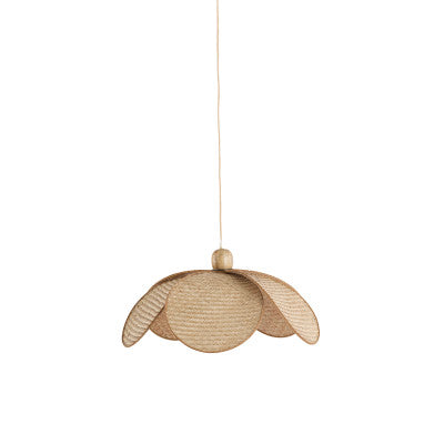 Lavrio Webbing Natural & Wood Pendant Light 48cm