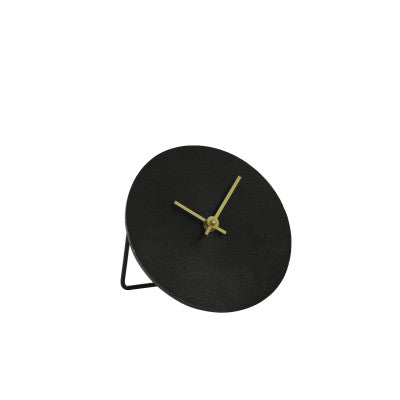 Licola Antique Black Metal Table Clock 15cm