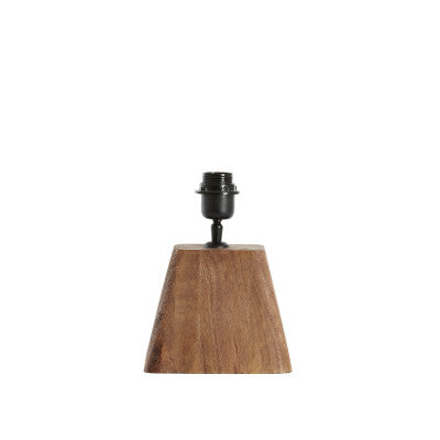 Kardan Matt Brown Wood Table Lamp Base 15cm