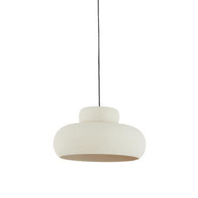 Neiva Matt Cream Metal Pendant Light 39cm