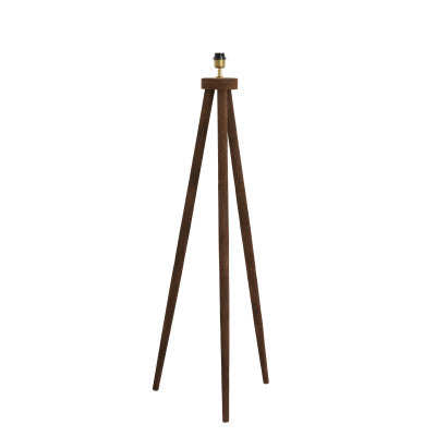 Ilias Matt Dark Brown Wood Tripod Floor Lamp
