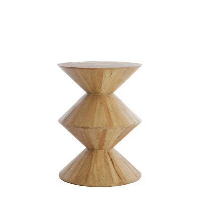Larus Natural Mango Wood Round Side Table 60cm