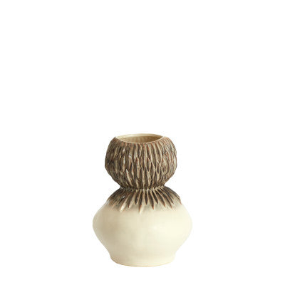 Avera Cream/Brown Ceramic Vase 33cm
