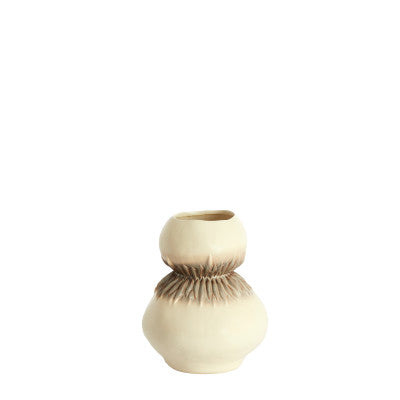 Avera Cream/Brown Ceramic Vase 29.5cm