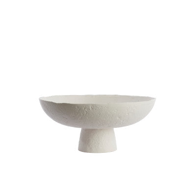 Ota Cream Metal Decorative Bowl on Stand 38.5cm