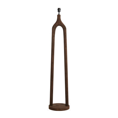 Xitta Matt Dark Brown Wood Floor Lamp Base