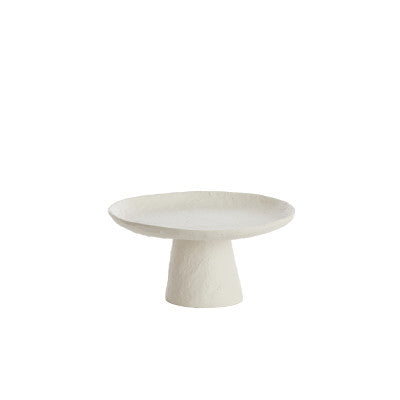 Ota Cream Metal Decorative Bowl on Stand 24.5cm
