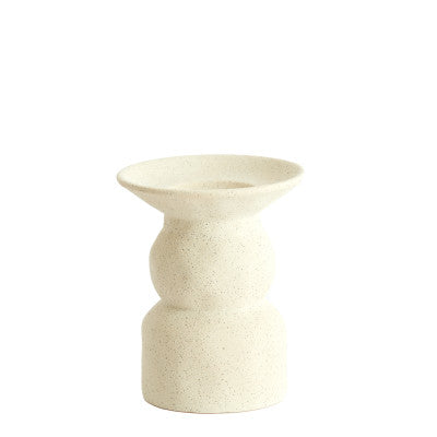 Atrani Matt Cream Ceramic Candle Holder