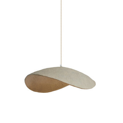 Lonia Grey & Antique Bronze Papier Mâché Pendant Light 71cm