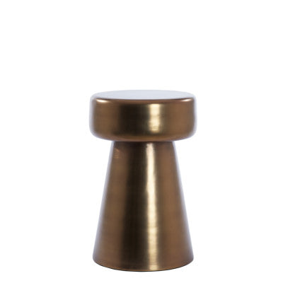 Dakwa Gloss Brown Bronze Metal Round Side Table