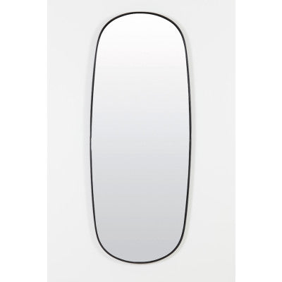 Libra Smoked Glass & Matt Black Rectangular Wall Mirror