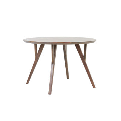 Quenza Brown Acacia Wood Round Dining Table 120cm