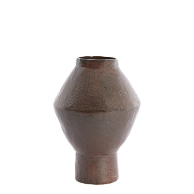 Vasora Matt Dark Red/Brown Ceramic Vase 41cm