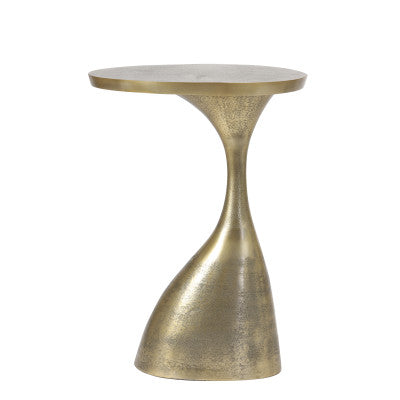 Macau Antique Bronze Metal Oval Side Table 55cm
