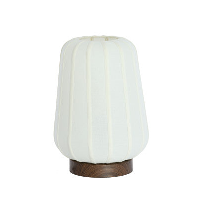 Bibia Dark Brown Wood Effect & White Table Lamp 41.5cm