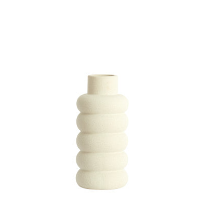 Triora Matt Cream Ceramic Vase 29.5cm