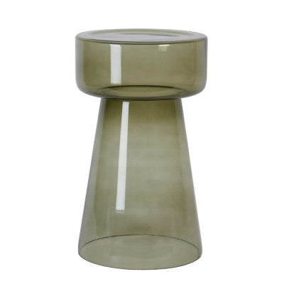 Dakwa Grey Green Glass Round Side Table 50cm