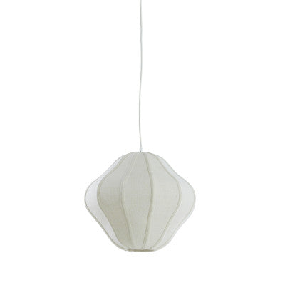 Sukau Cream Linen Pendant Light 38.5cm
