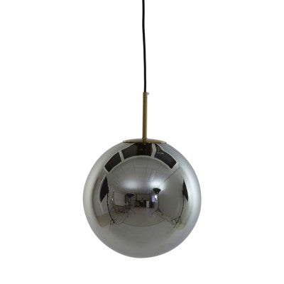 Medina Antique Bronze & Smoked Glass Pendant Light 40cm