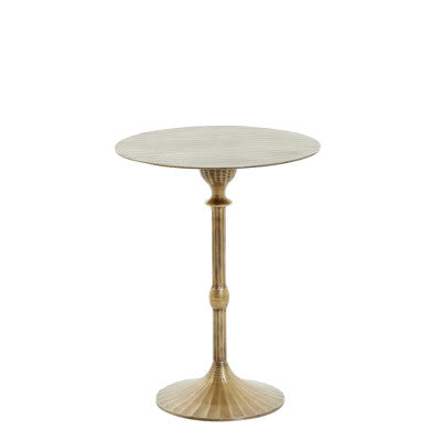 Janna Antique Bronze Metal Round Side Table 50cm
