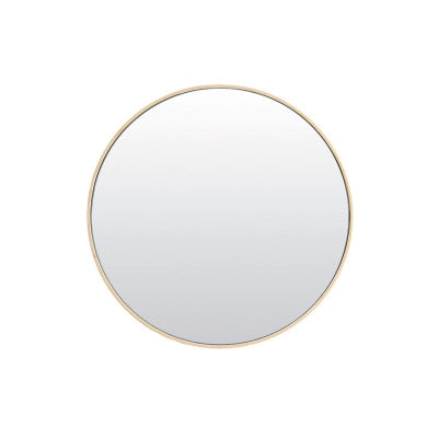 Espejo Clear & Cream Glass Round Wall Mirror 116cm