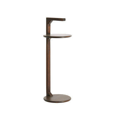 Delmino Chocolate Brown Mango Wood Round Side Table