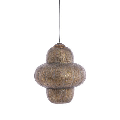 Ryota Brown Gold Metal Pendant Light 42cm