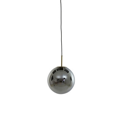 Medina Antique Bronze & Smoked Glass Pendant Light 30cm