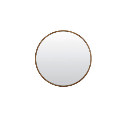 Mamali Brown Mango Wood Round Wall Mirror 56cm