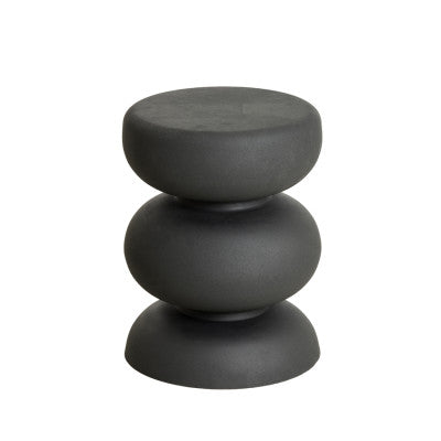 Kobodo Matt Black Metal Round Side Table