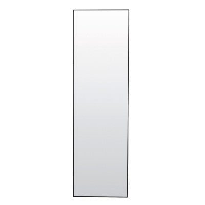 Zeneta Clear Glass & Black Rectangular Full Length Leaner Mirror 170cm