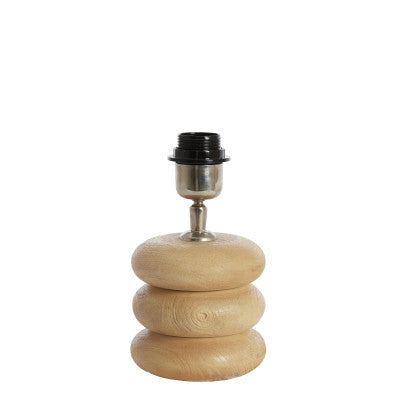 Budongo Natural Wood Stacked Table Lamp Base 12cm