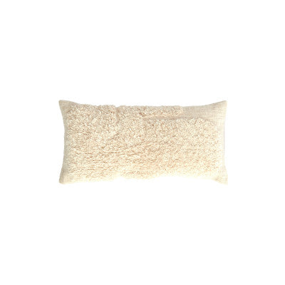 Javea Cream Textured Rectangular Cushion 60x30cm