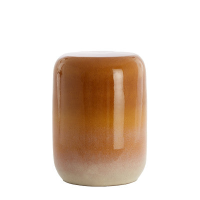 Franca Ochre/Cream Ceramic Round Side Table
