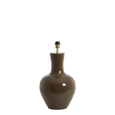 Nana Gloss Dark Brown Metal Table Lamp Base 51cm