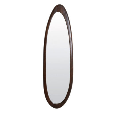 Salento Russet Wood Oval Full Length Leaner Mirror