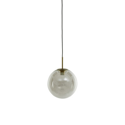 Medina Antique Bronze & Clear Glass Pendant Light 40cm