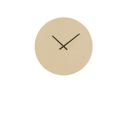 Licola Matt Sand & Light Brown Spotted Metal Wall Clock 59cm