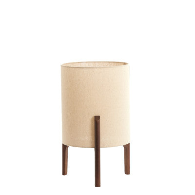 Litto Dark Brown & Natural Linen Table Lamp 44cm