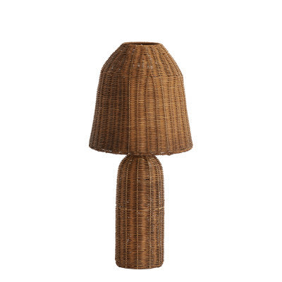 Mandor Dark Brown Rattan Table Lamp