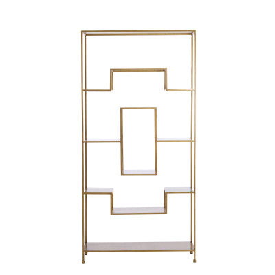 Rezina Antique Bronze Metal Open Display Unit