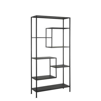 Yvana Matt Black Metal Open Display Unit