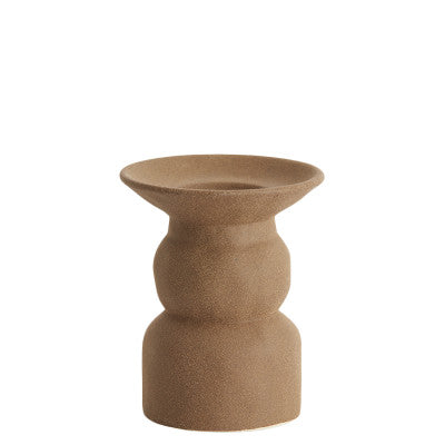 Atrani Matt Brown Ceramic Candle Holder