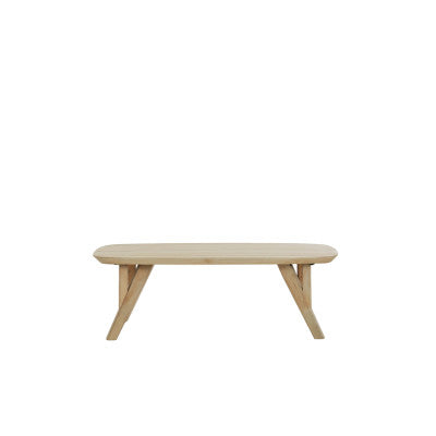 Quenza Natural Mango Rustic Wood Rectangular Coffee Table