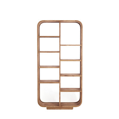 Dane Matt Grey/Brown Wood Wide Open Display Unit 200cm