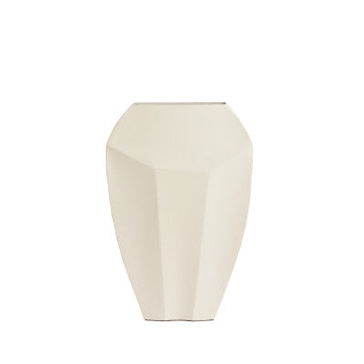Cordoba Matt Cream Metal Vase 45cm