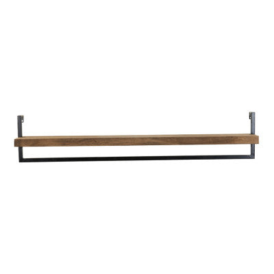 Maddison Dark Brown Wood Wall Shelf 120cm