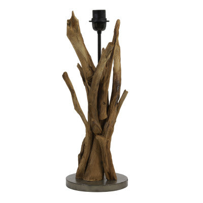 Bluma Natural Brown Wood Table Lamp Base