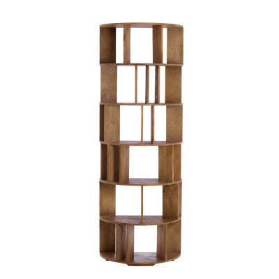 Limpya Light Brown Wood Open Wall Cabinet
